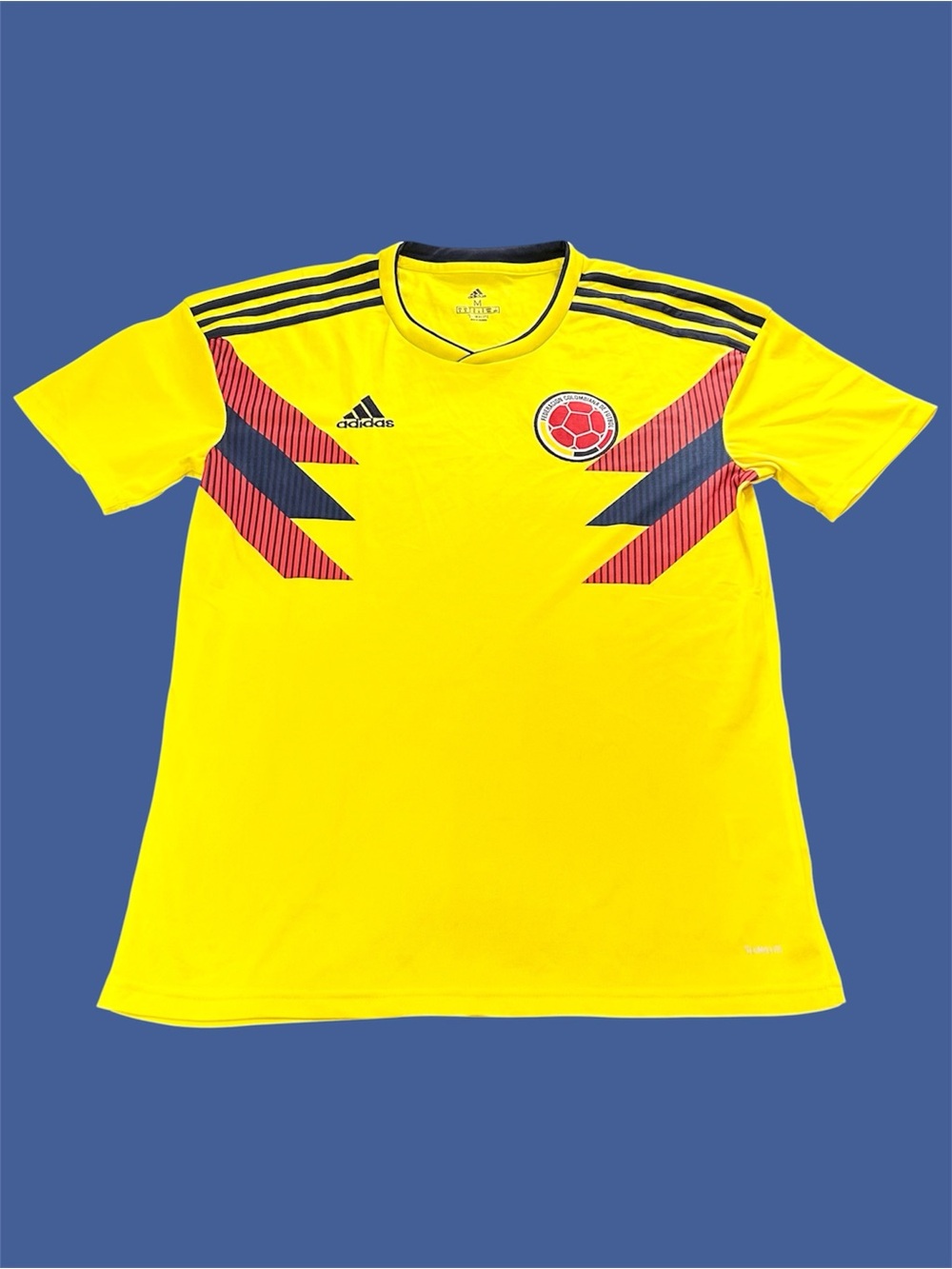 Adidas Climalite Columbia Soccer Futbol Football Kit Jersey 2018 Yellow Medium